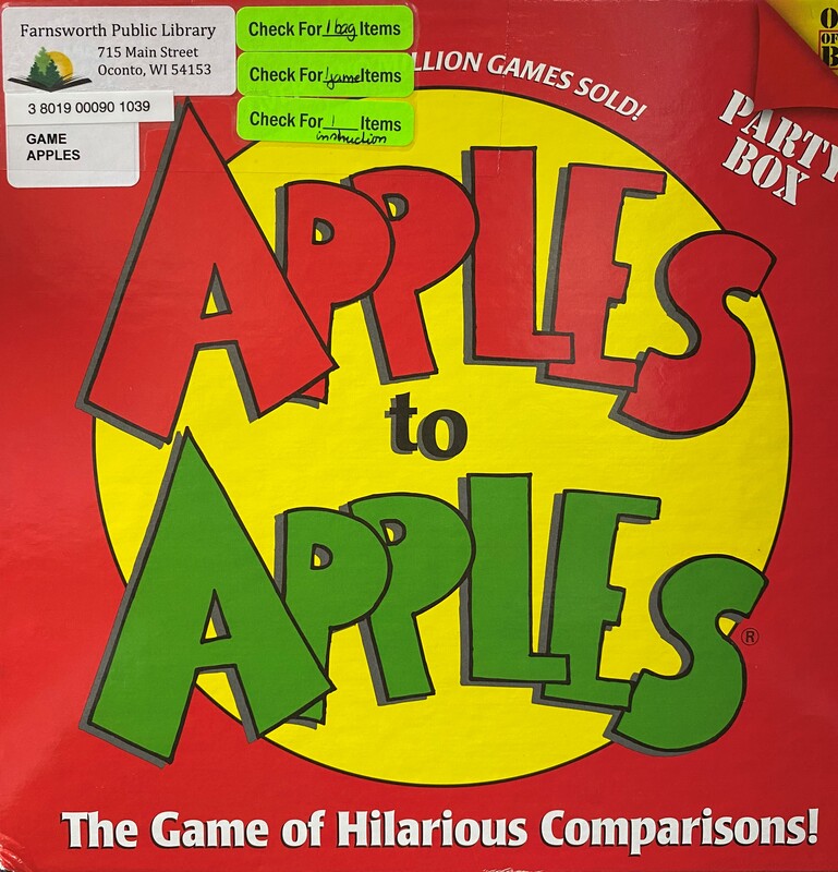 Apples to Apples board game cover