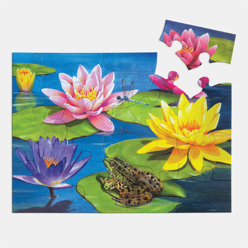 Lily Pond puzzle in the dementia library at Oconto Farnsworth Library